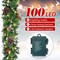 Pre-lit Christmas Garlands Xmas Decorations 8 Mode Timer Waterproof with Snowy Large Pine Cones, Long Pine Cones for Mantle Stairs Door Outdoor Decor